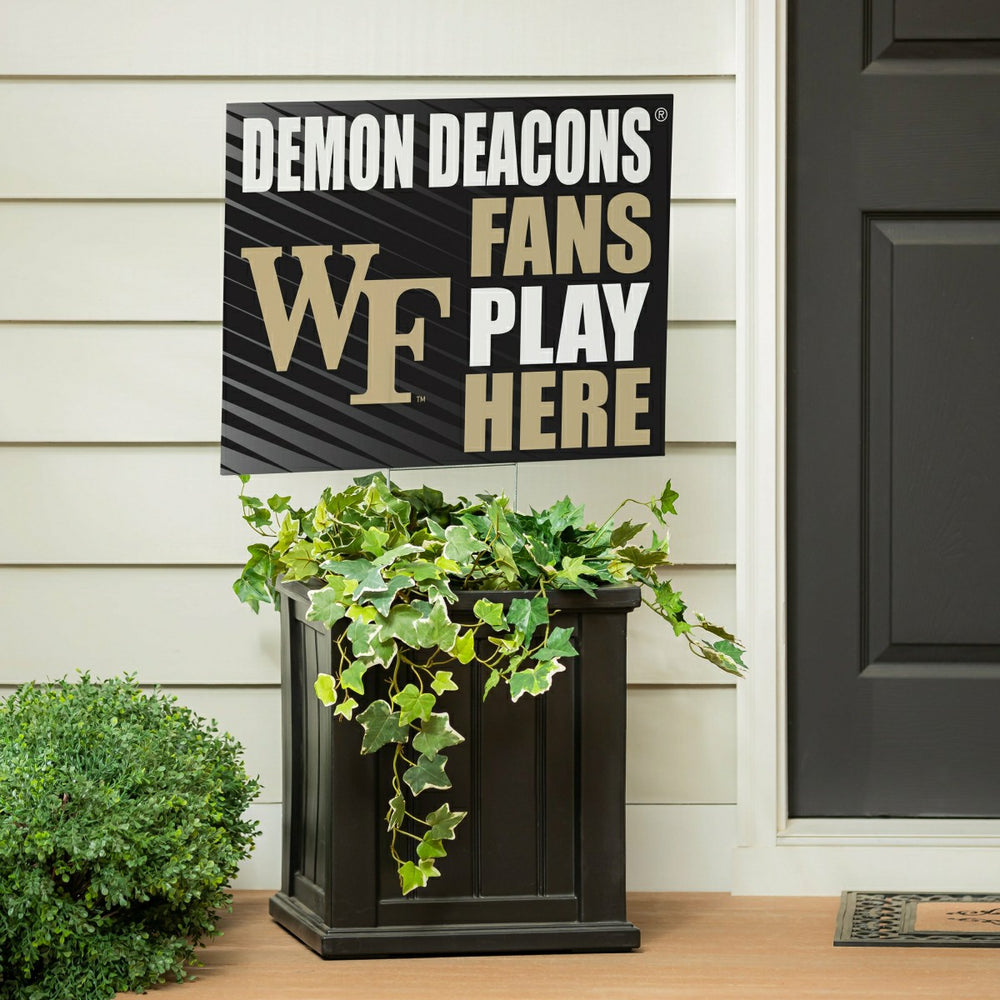 Wake Forest University Coroplast Yard Sign "Fans Play Here", Collegiate, Home
