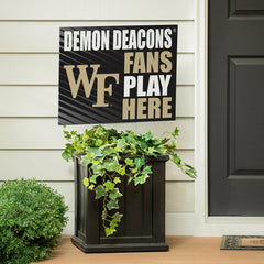 Wake Forest University Coroplast Yard Sign "Fans Play Here", Collegiate, Home