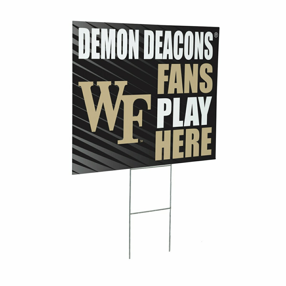 Wake Forest University Coroplast Yard Sign "Fans Play Here", Collegiate, Home