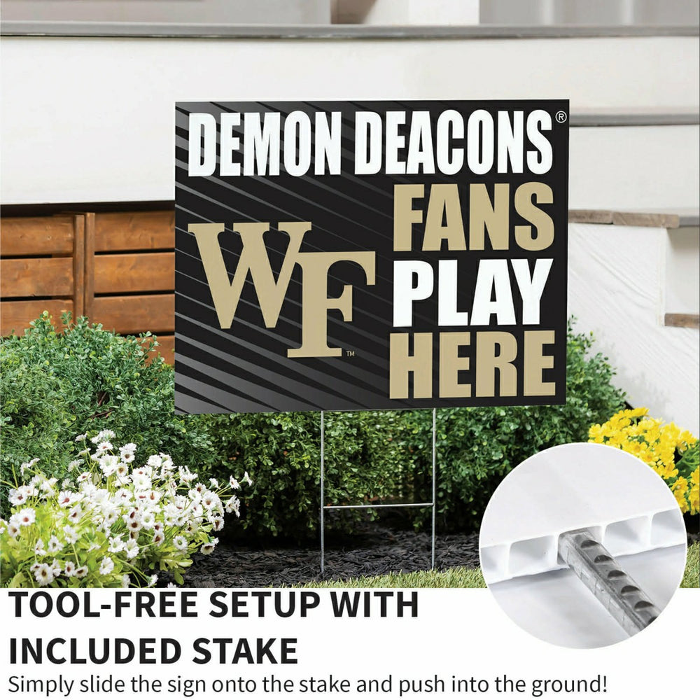 Wake Forest University Coroplast Yard Sign "Fans Play Here", Collegiate, Home