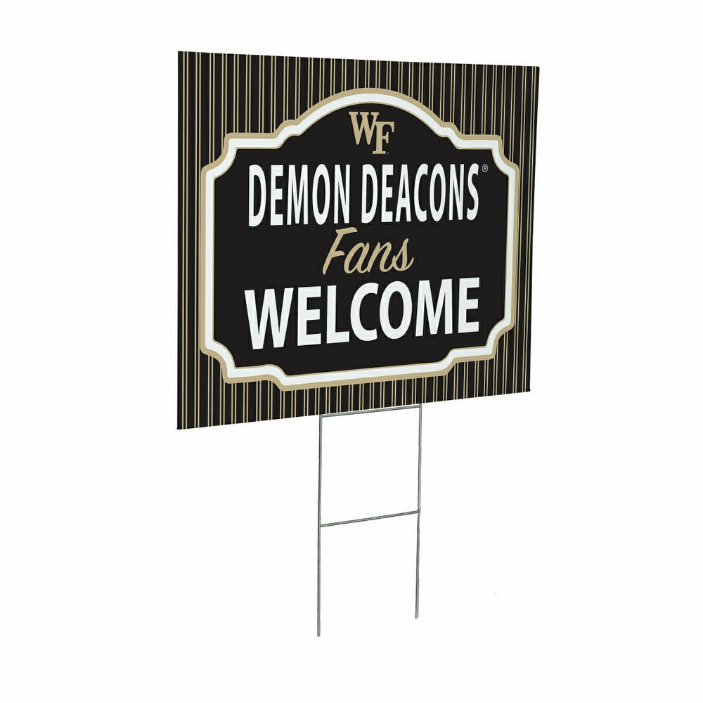 Wake Forest University Coroplast Yard Sign, "Fans Welcome", Collegiate, Home