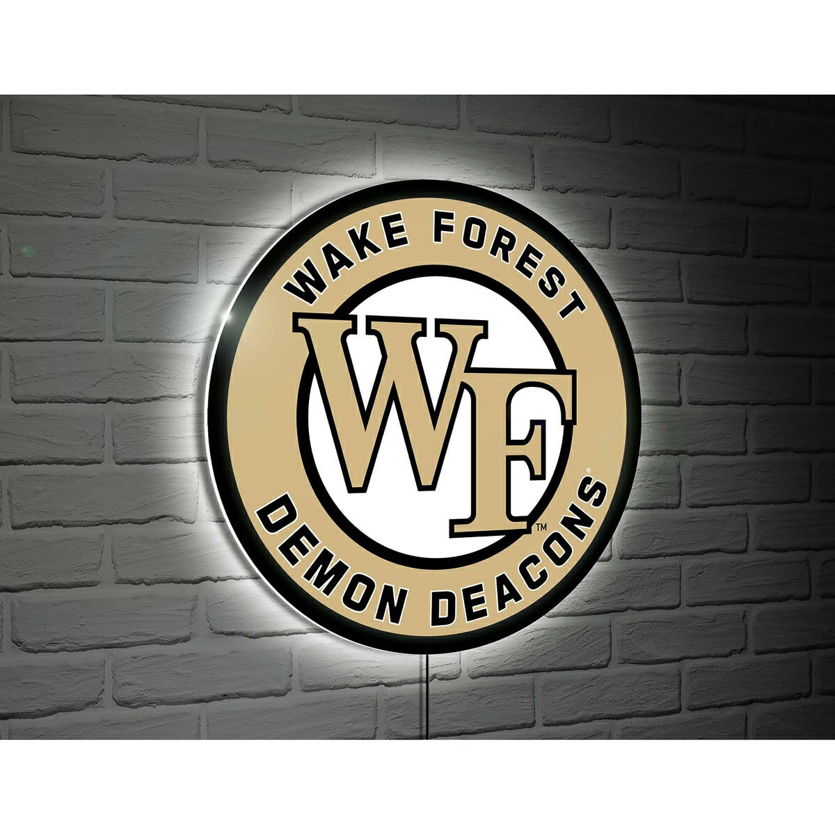 Wake Forest University College Large Round Edgelite LED Decor, Collegiate, Home