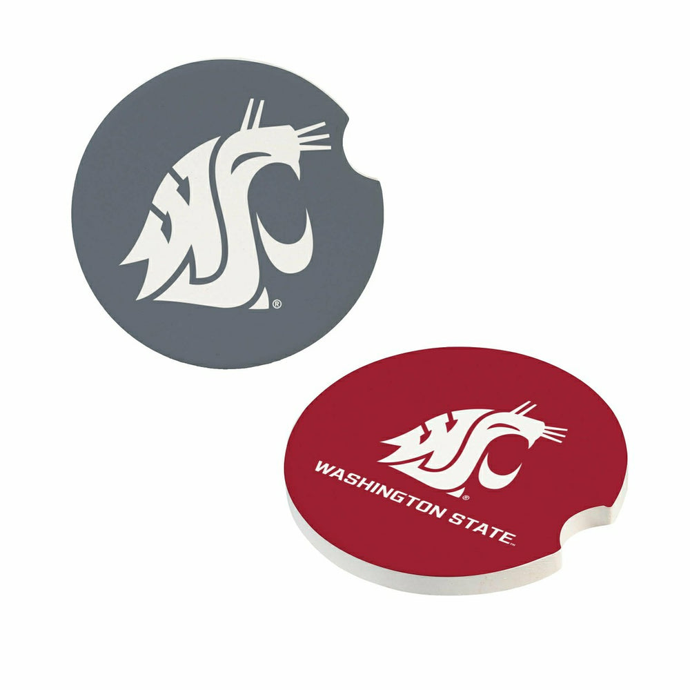 Washington State University Car Coaster Set, 2pc, Collegiate, Home