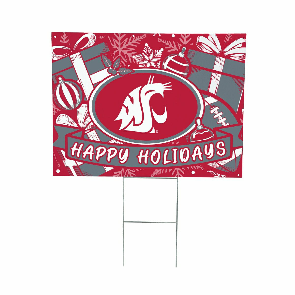 Washington State University Yard Sign, Holiday, Collegiate, Home