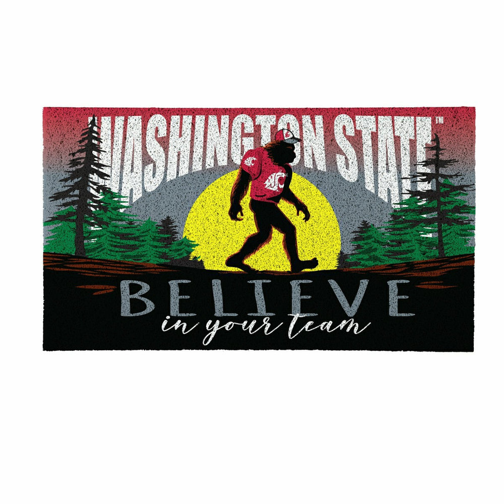 Washington State University Bigfoot PVC Mat, 28"x16", Collegiate