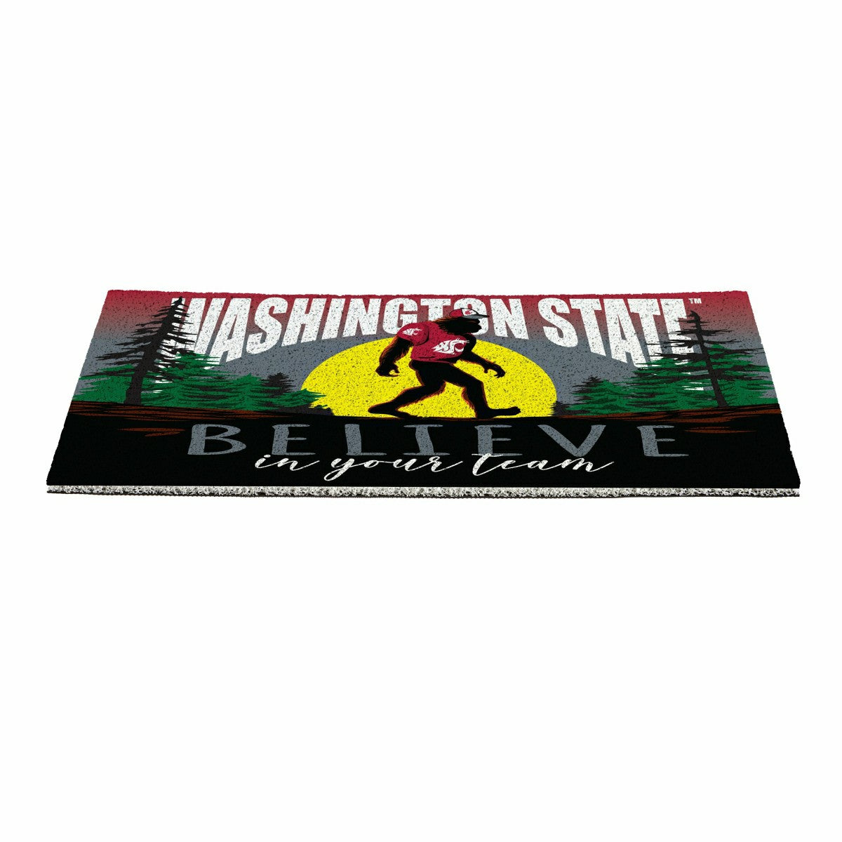 Washington State University Bigfoot PVC Mat, 28"x16", Collegiate