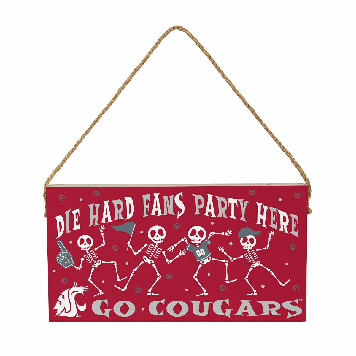 Washington State University Halloween Wood Wall Sign, 6x11, Collegiate, Home