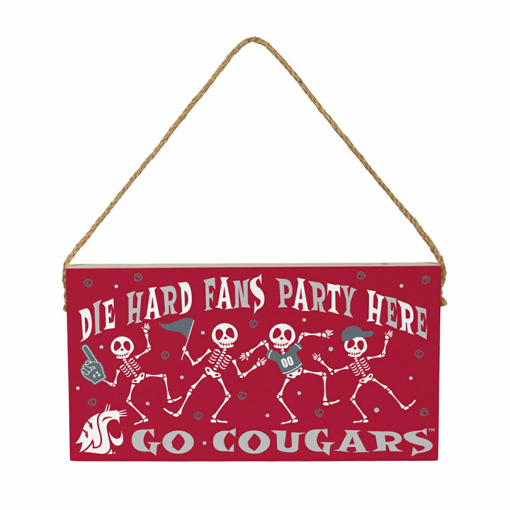 Washington State University Halloween Wood Wall Sign, 6x11, Collegiate, Home