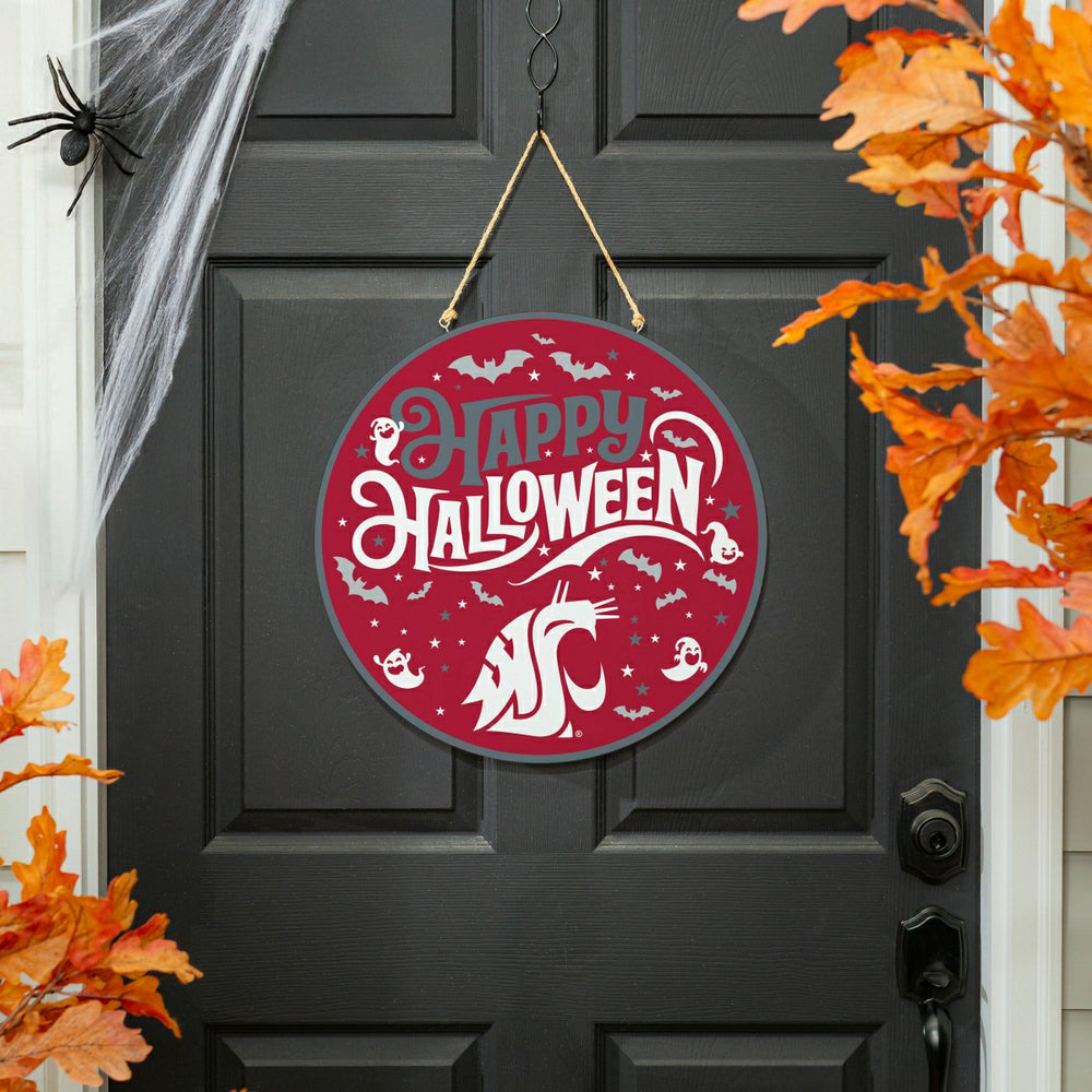 Washington State University Halloween Round Door Décor with Hanging Ro, Collegiate, Home