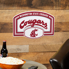 Washington State University USA Embossed Steel Wall Sign, 11" x 17", Collegiate, Home