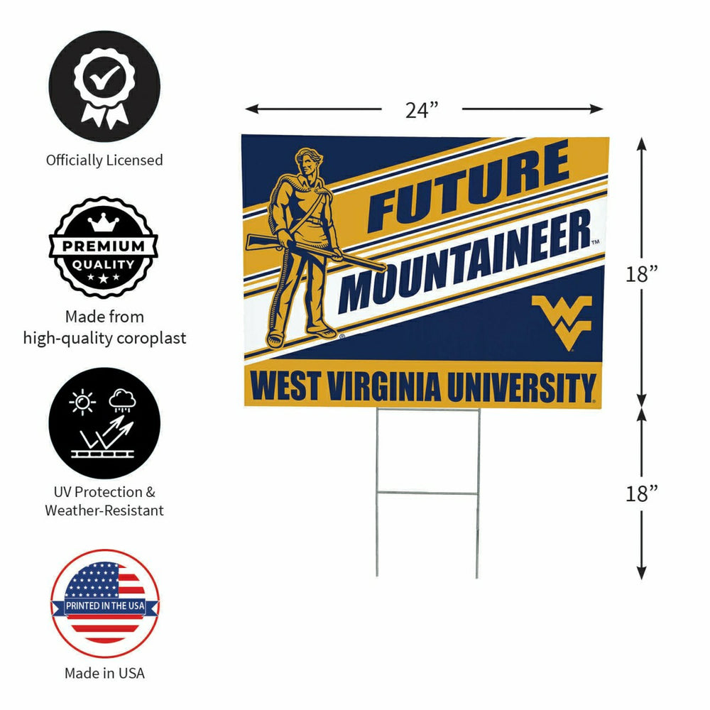 West Virginia University Coroplast Yard Sign, Future Student, Collegiate, Home