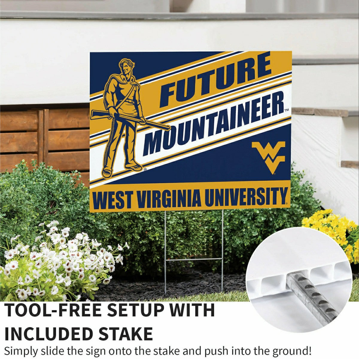 West Virginia University Coroplast Yard Sign, Future Student, Collegiate, Home