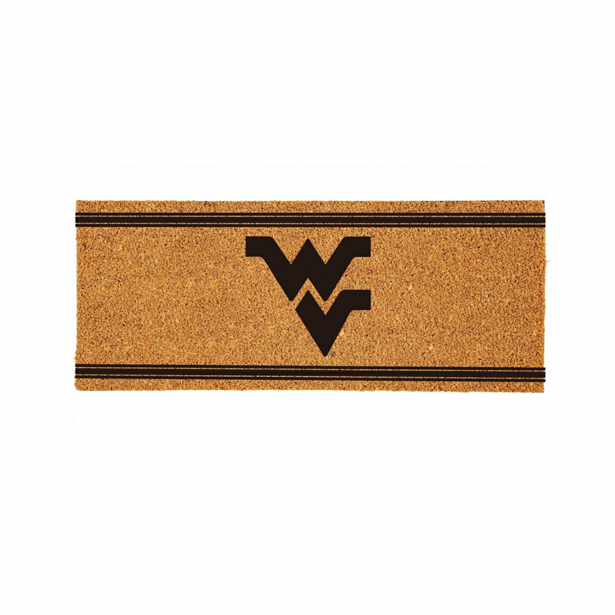 West Virginia University Extra Large One Color Coir Mat, 60"x24", Collegiate