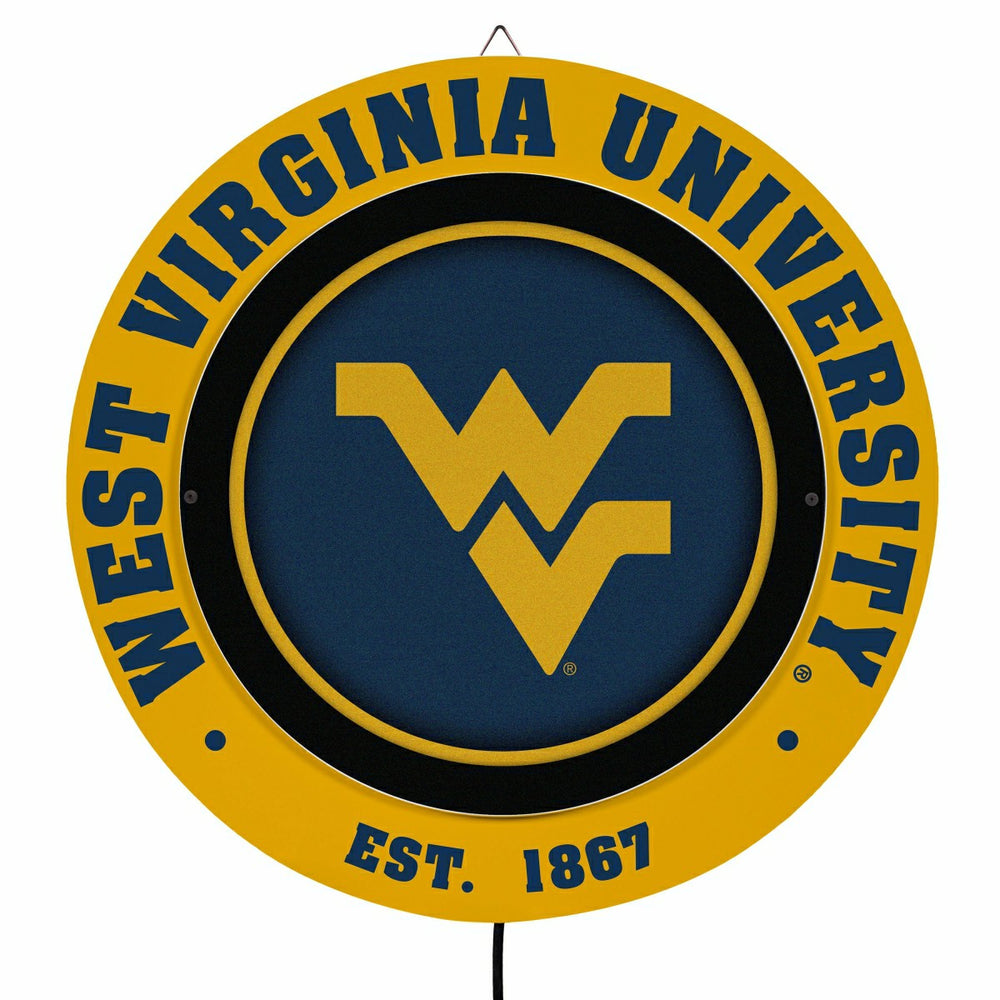West Virginia University, Metal Lite, Round, Collegiate