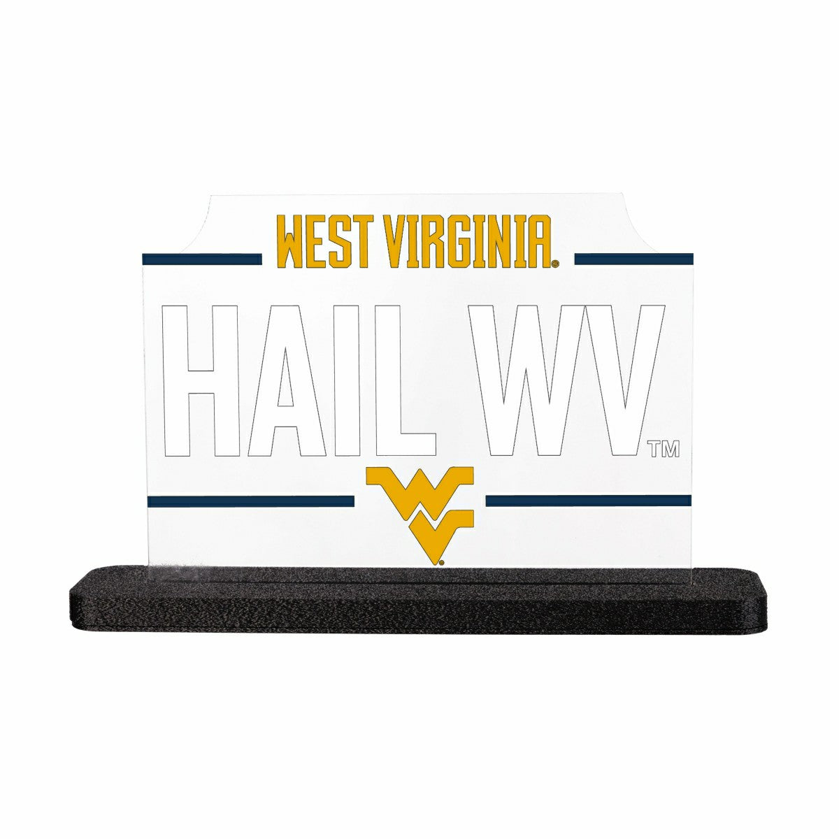 West Virginia University College Rectangle Desklite LED Décor, Collegiate, Home