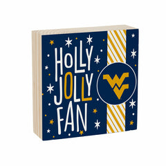 West Virginia University Block, Holiday, 6x6, Collegiate, Home