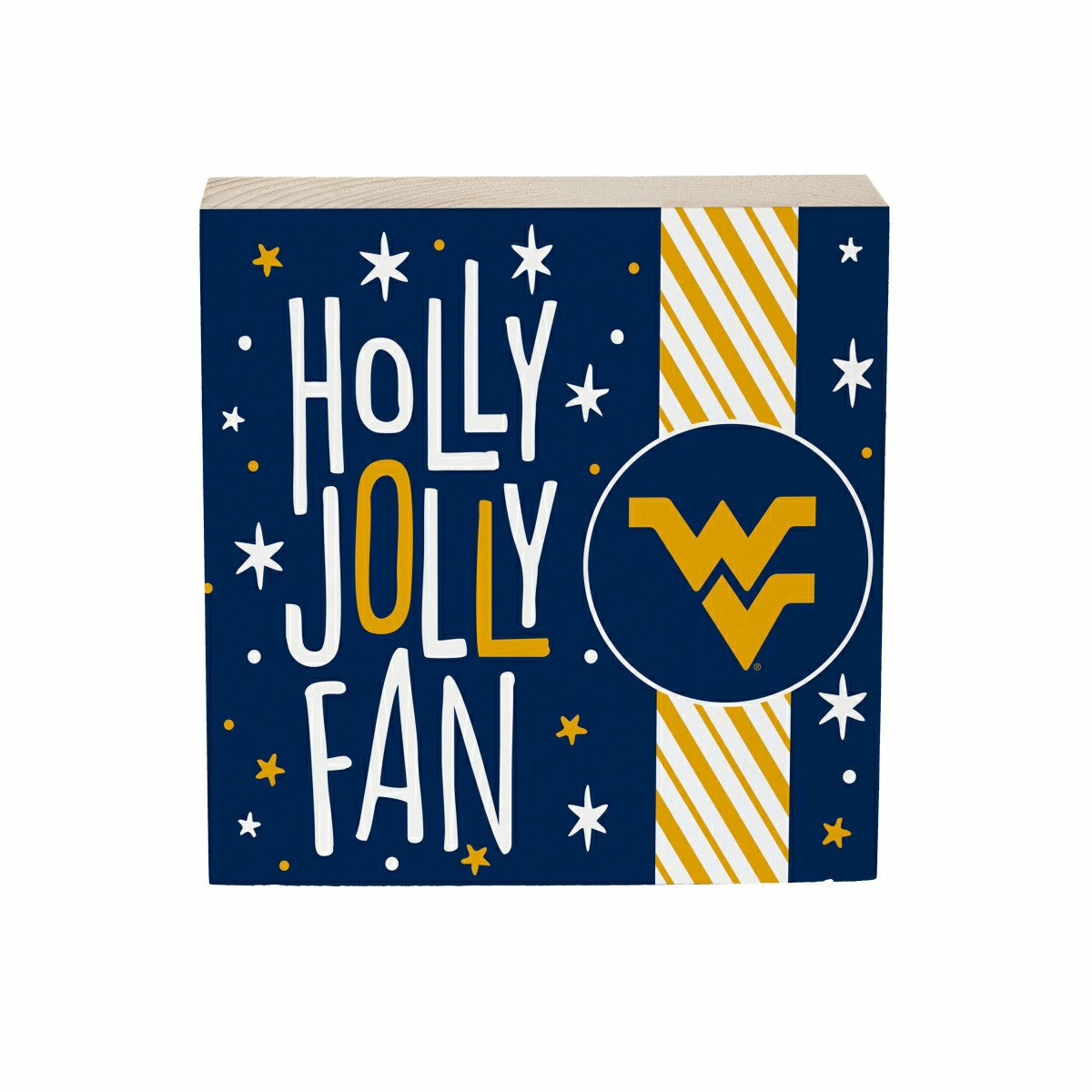 West Virginia University Block, Holiday, 6x6, Collegiate, Home