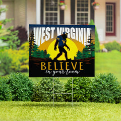 West Virginia University Yard Sign, Bigfoot, Collegiate, Home