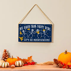 West Virginia University Halloween Wood Wall Sign, 6x11, Collegiate, Home