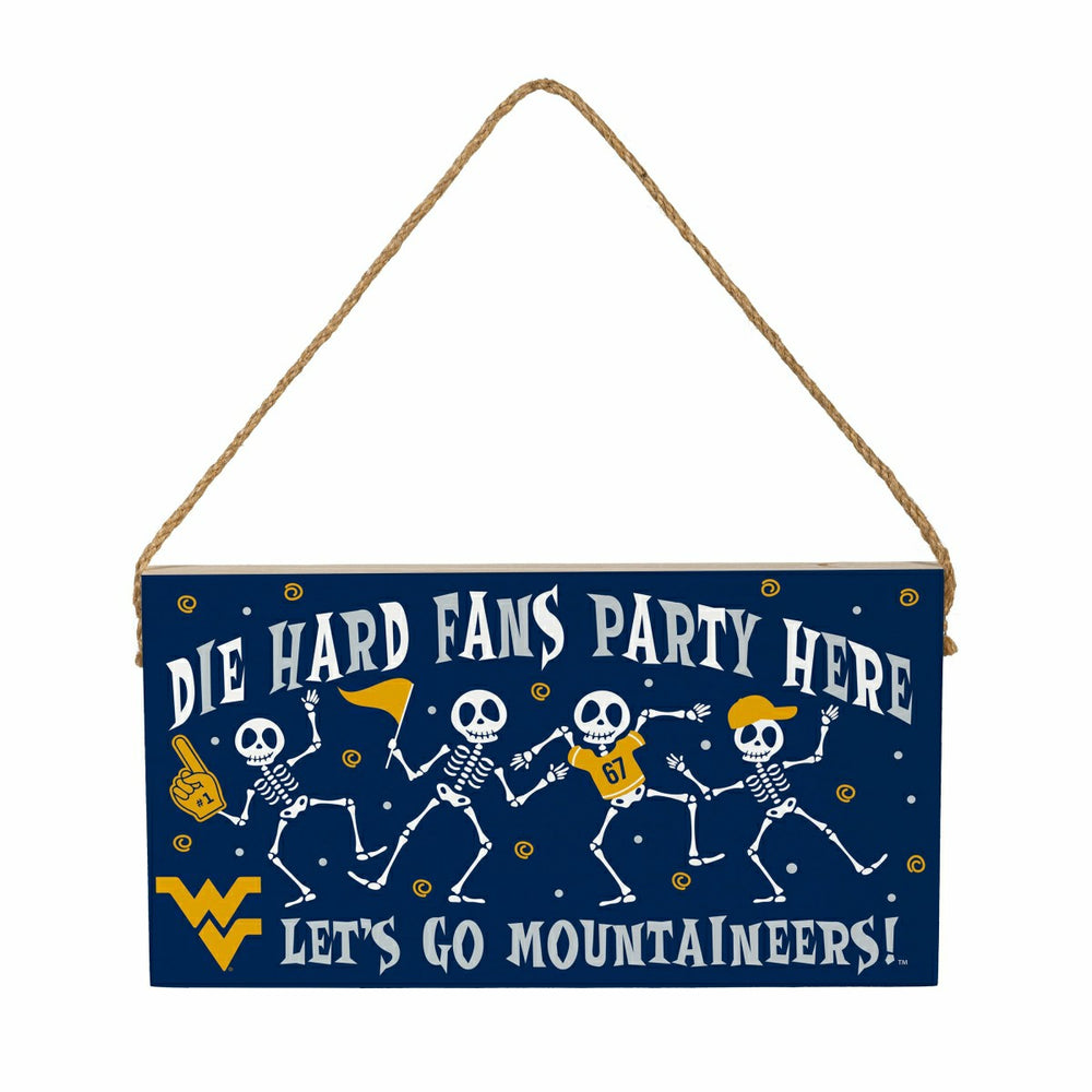 West Virginia University Halloween Wood Wall Sign, 6x11, Collegiate, Home