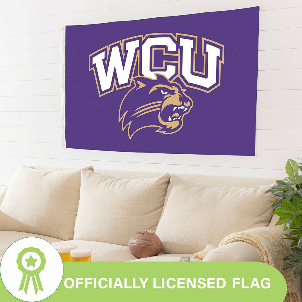Western Carolina University Single Sided Flag w/ 2 Grommets, 3'x5', Collegiate, Home