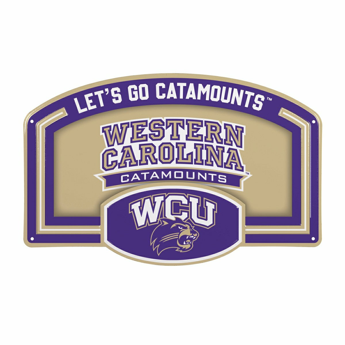Western Carolina University USA Embossed Steel Wall Sign, 11" x 17", Collegiate, Home