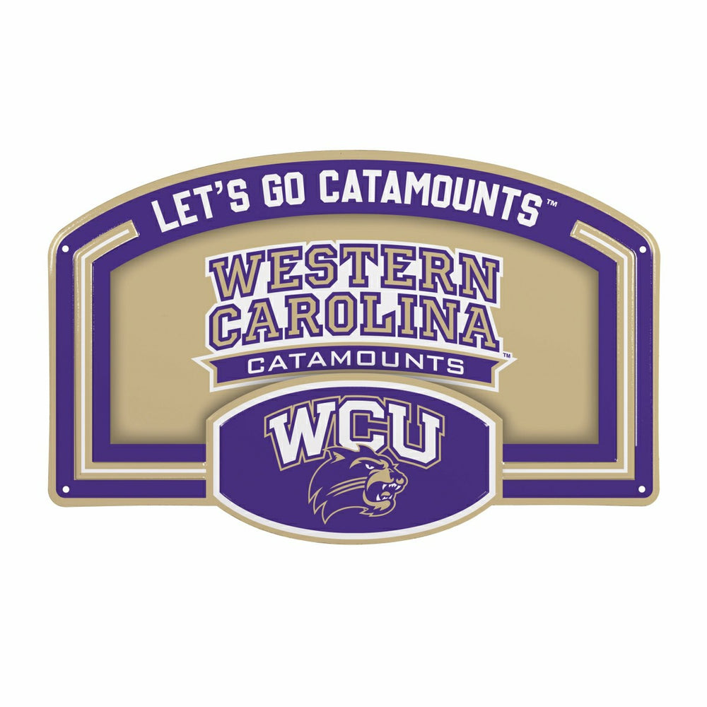 Western Carolina University USA Embossed Steel Wall Sign, 11" x 17", Collegiate, Home