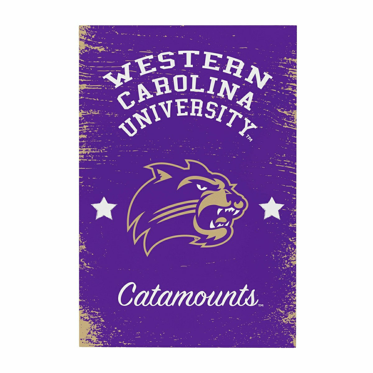 Western Carolina University Wood Wall Sign, 16x24, Collegiate, Home