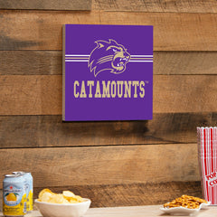 Western Carolina University Wood Wall Sign, 12x12, Collegiate, Home