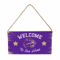 Western Carolina University Wood Wall Sign, 6x11, Collegiate, Home