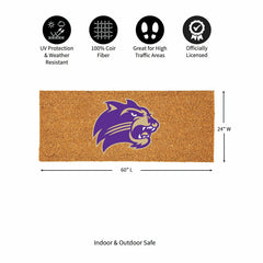 Western Carolina University Extra Large Full Color Coir Mat, 60"x24", Collegiate