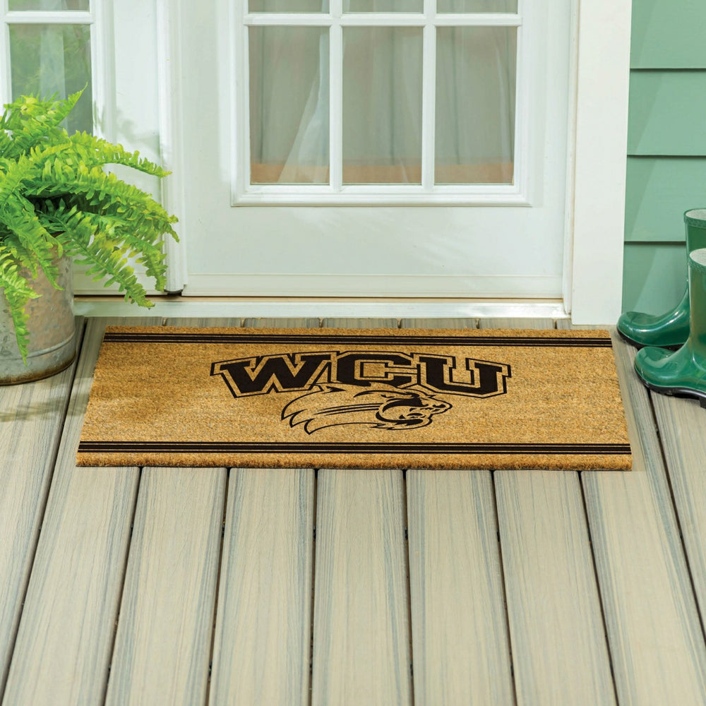 Western Carolina University Large One Color Coir Mat, 36"x24", Collegiate