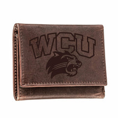 Western Carolina University, Tri-Fold Wallet, Brown, CH, 100% Genuine , Collegiate, Home