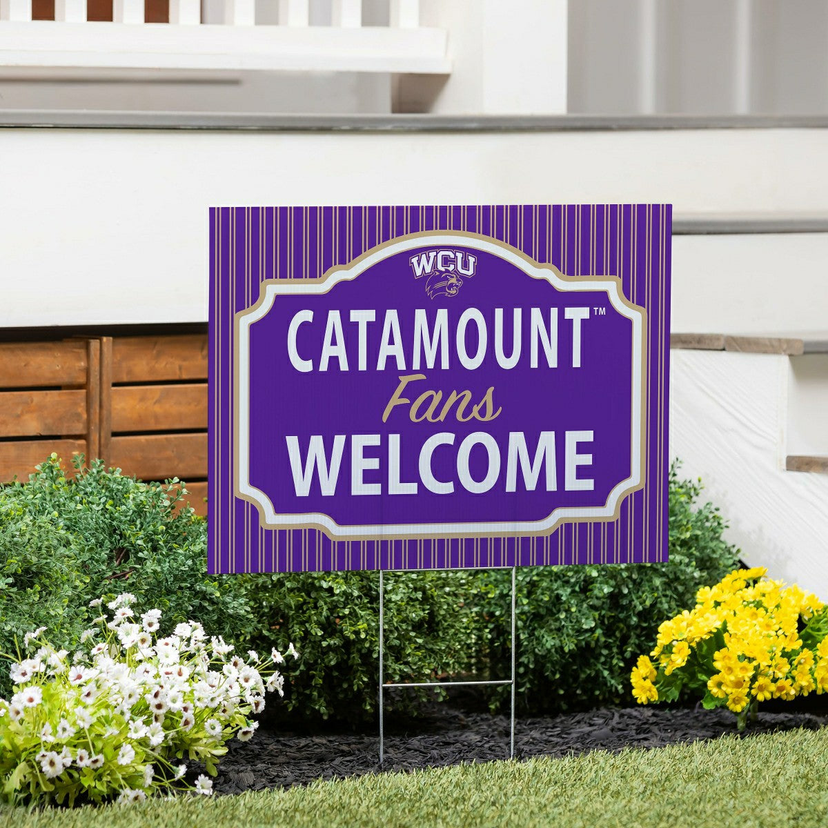 Western Carolina University Coroplast Yard Sign, "Fans Welcome", Collegiate, Home