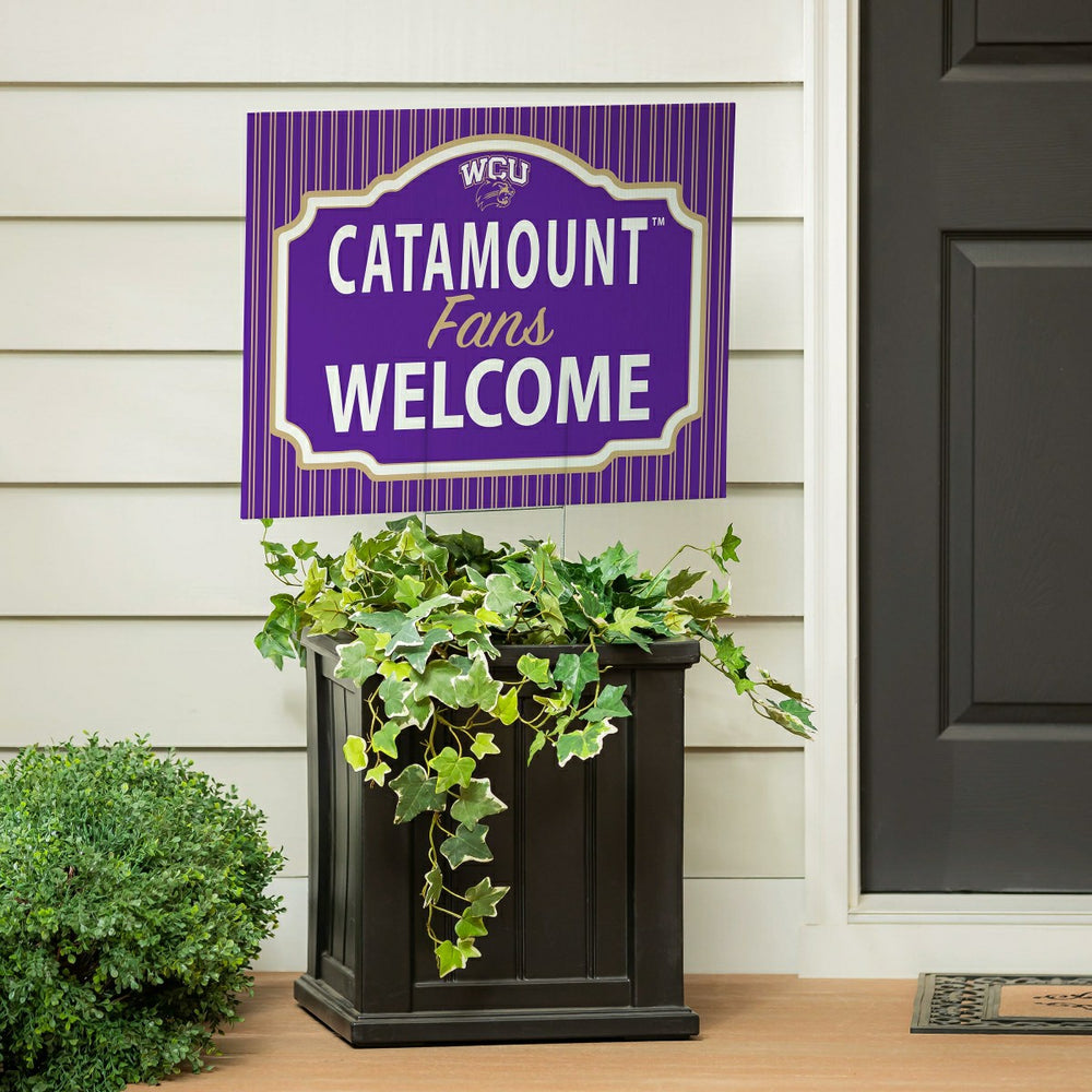 Western Carolina University Coroplast Yard Sign, "Fans Welcome", Collegiate, Home