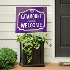 Western Carolina University Coroplast Yard Sign, "Fans Welcome", Collegiate, Home
