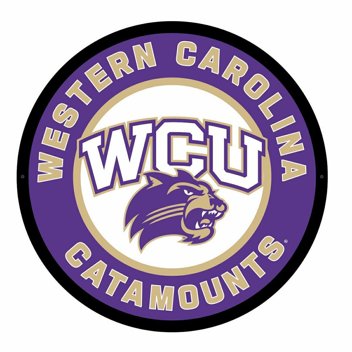 LED Wall Decor, Round, Western Carolina University, Collegiate, Home