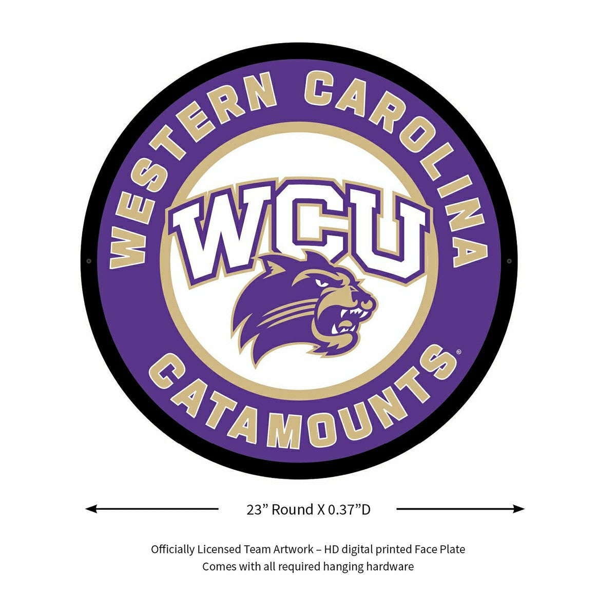 LED Wall Decor, Round, Western Carolina University, Collegiate, Home