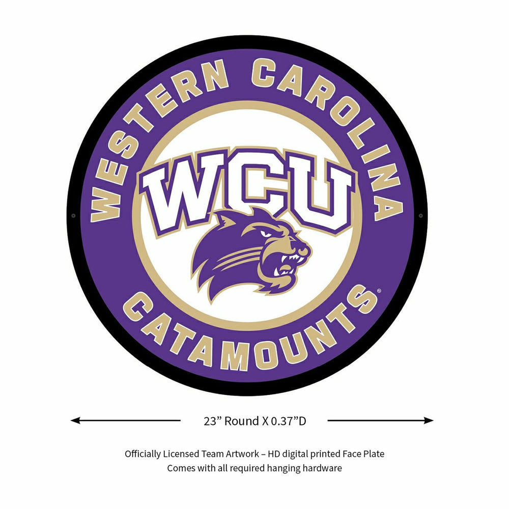 LED Wall Decor, Round, Western Carolina University, Collegiate, Home