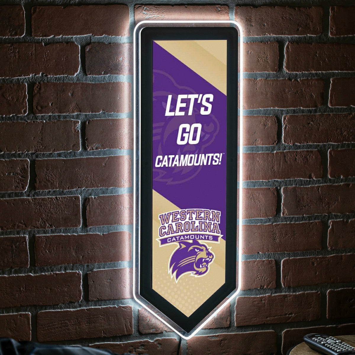 LED Wall Decor, Pennant, Western Carolina University, Collegiate, Home