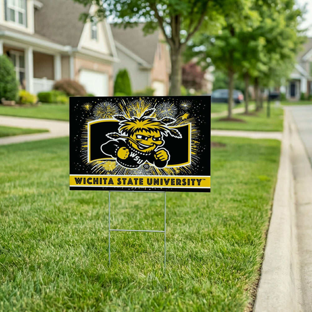 Wichita State University Yard Sign, Patriotic, Collegiate, Home