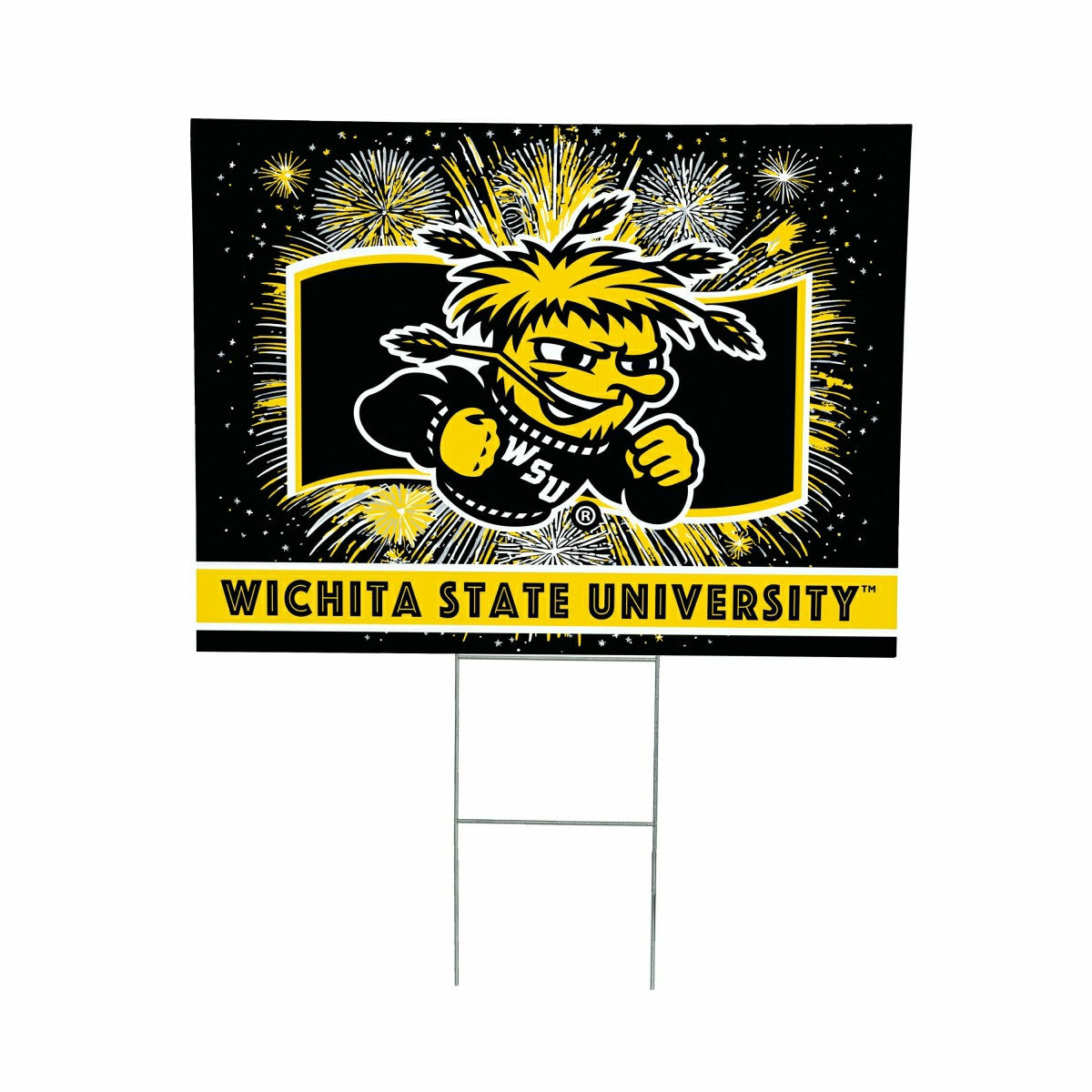 Wichita State University Yard Sign, Patriotic, Collegiate, Home
