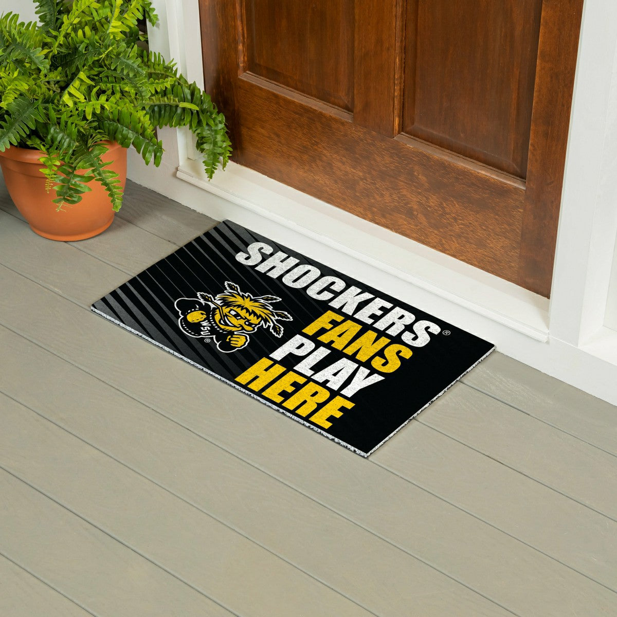 Wichita State University Fan Mat, 28"x16", Collegiate