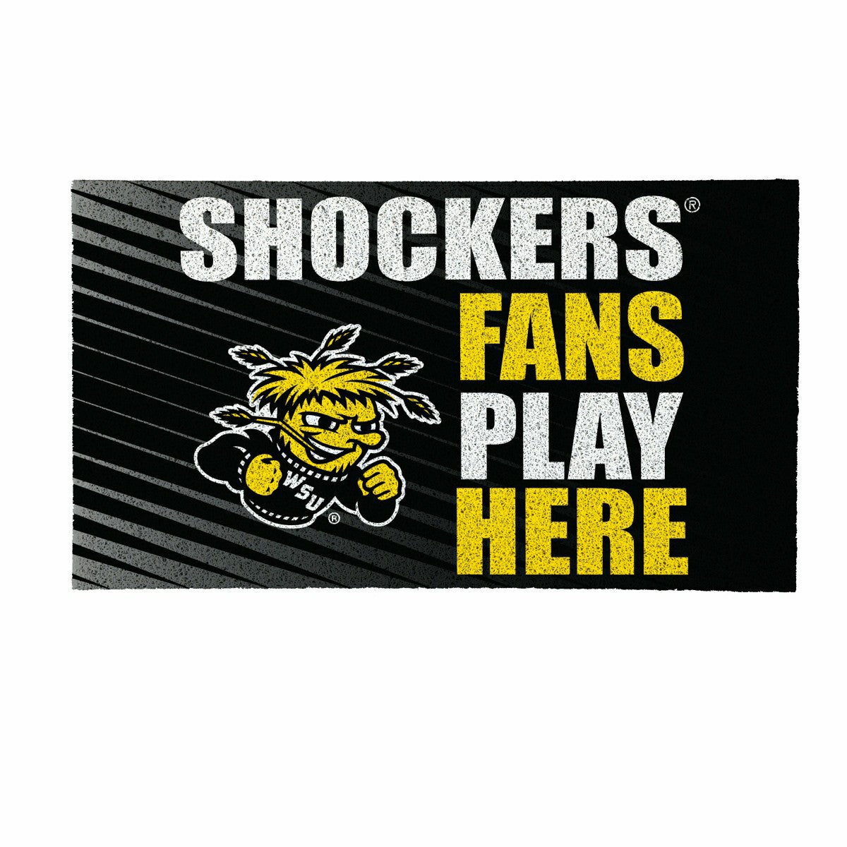 Wichita State University Fan Mat, 28"x16", Collegiate