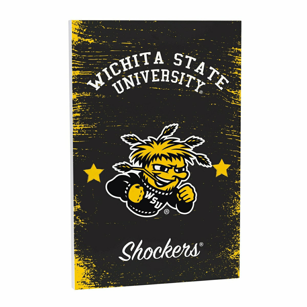Wichita State University Wood Wall Sign, 16x24, Collegiate, Home
