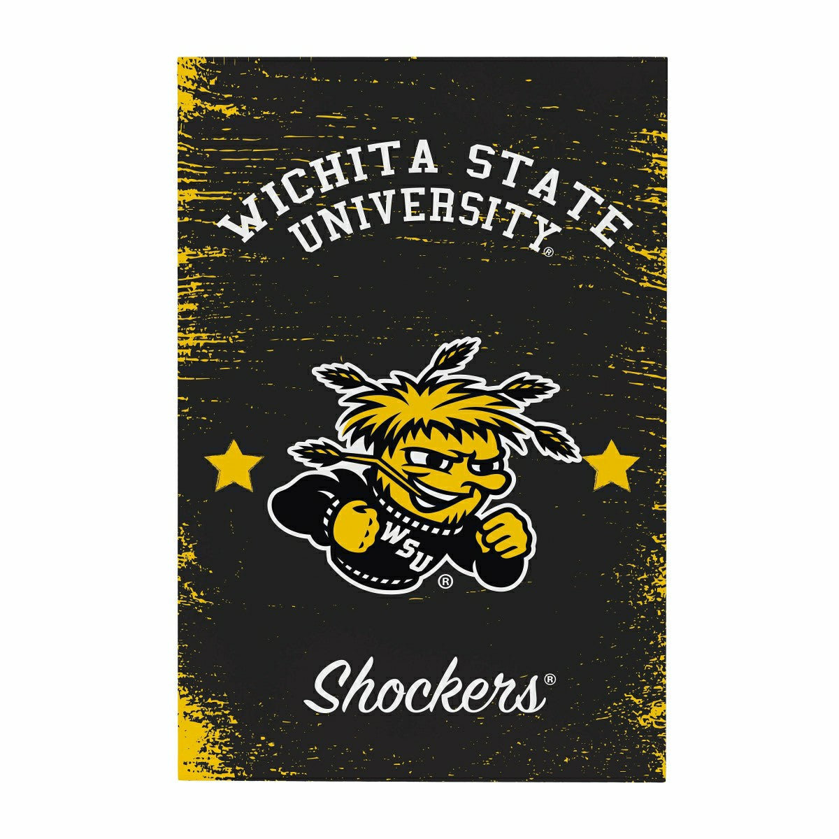 Wichita State University Wood Wall Sign, 16x24, Collegiate, Home