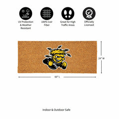 Wichita State University Extra Large Full Color Coir Mat, 60"x24", Collegiate