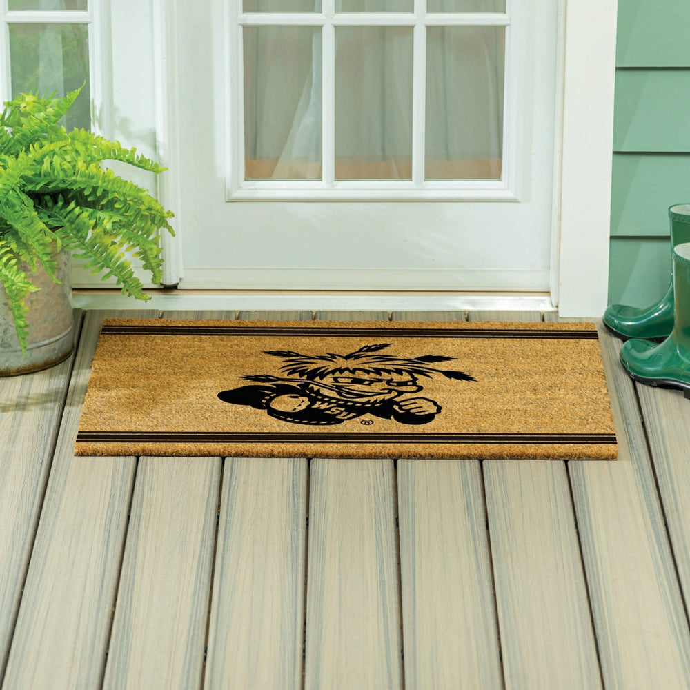 Wichita State University Large One Color Coir Mat, 36"x24", Collegiate