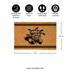 Wichita State University Large One Color Coir Mat, 36"x24", Collegiate
