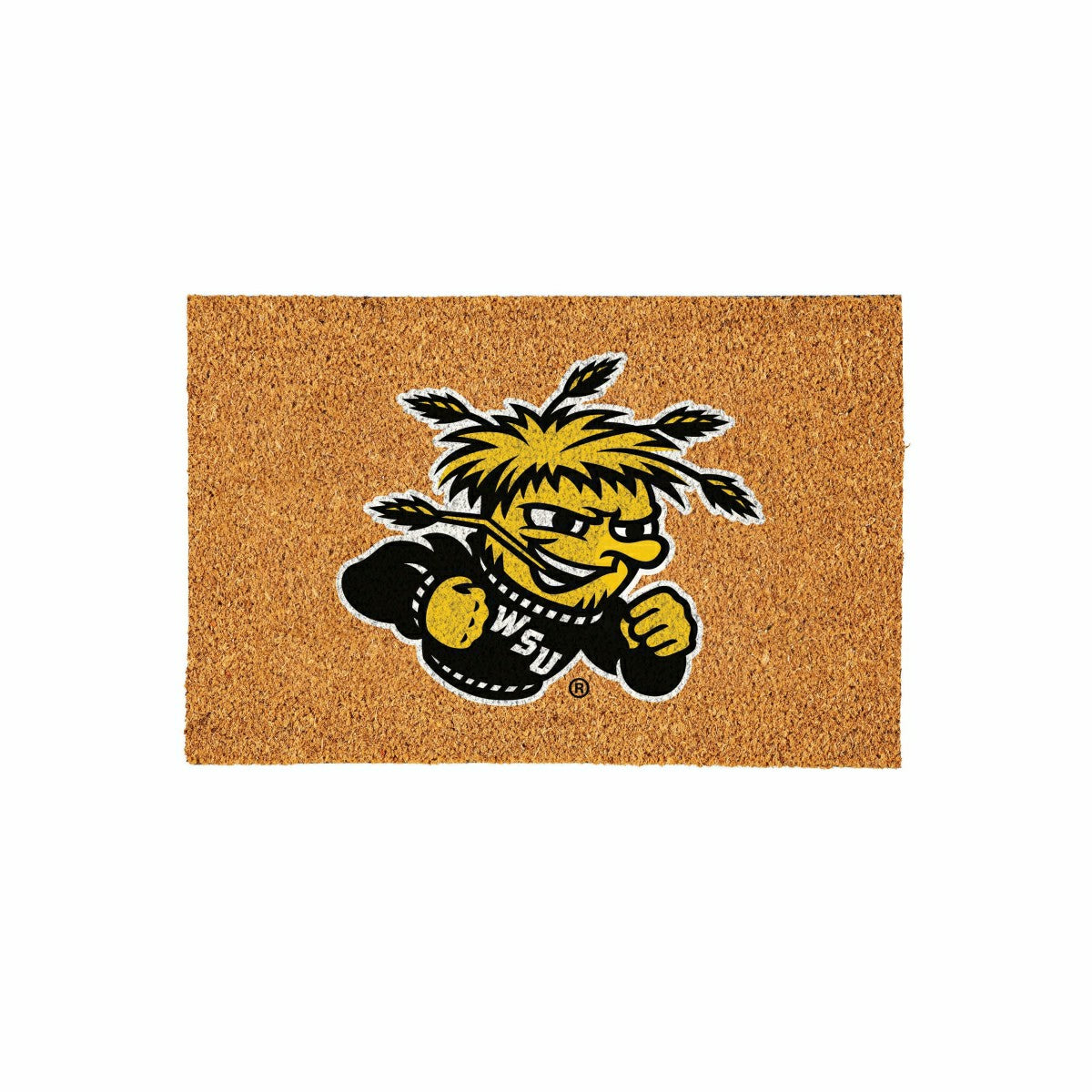 Wichita State University Large Full Color Coir Mat, 36"x24", Collegiate
